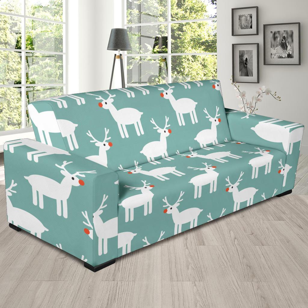 Christmas Reindeer Pattern Print Sofa Covers-grizzshop