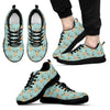 Christmas Reindeer Print Pattern Black Sneaker Shoes For Men Women-grizzshop