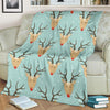 Christmas Reindeer Print Pattern Blanket-grizzshop