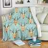 Christmas Reindeer Print Pattern Blanket-grizzshop