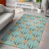 Christmas Reindeer Print Pattern Floor Mat-grizzshop