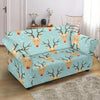 Christmas Reindeer Print Pattern Loveseat Cover-grizzshop