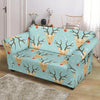 Christmas Reindeer Print Pattern Loveseat Cover-grizzshop