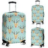 Christmas Reindeer Print Pattern Luggage Cover Protector-grizzshop
