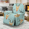 Christmas Reindeer Print Pattern Recliner Cover-grizzshop