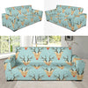 Christmas Reindeer Print Pattern Sofa Covers-grizzshop