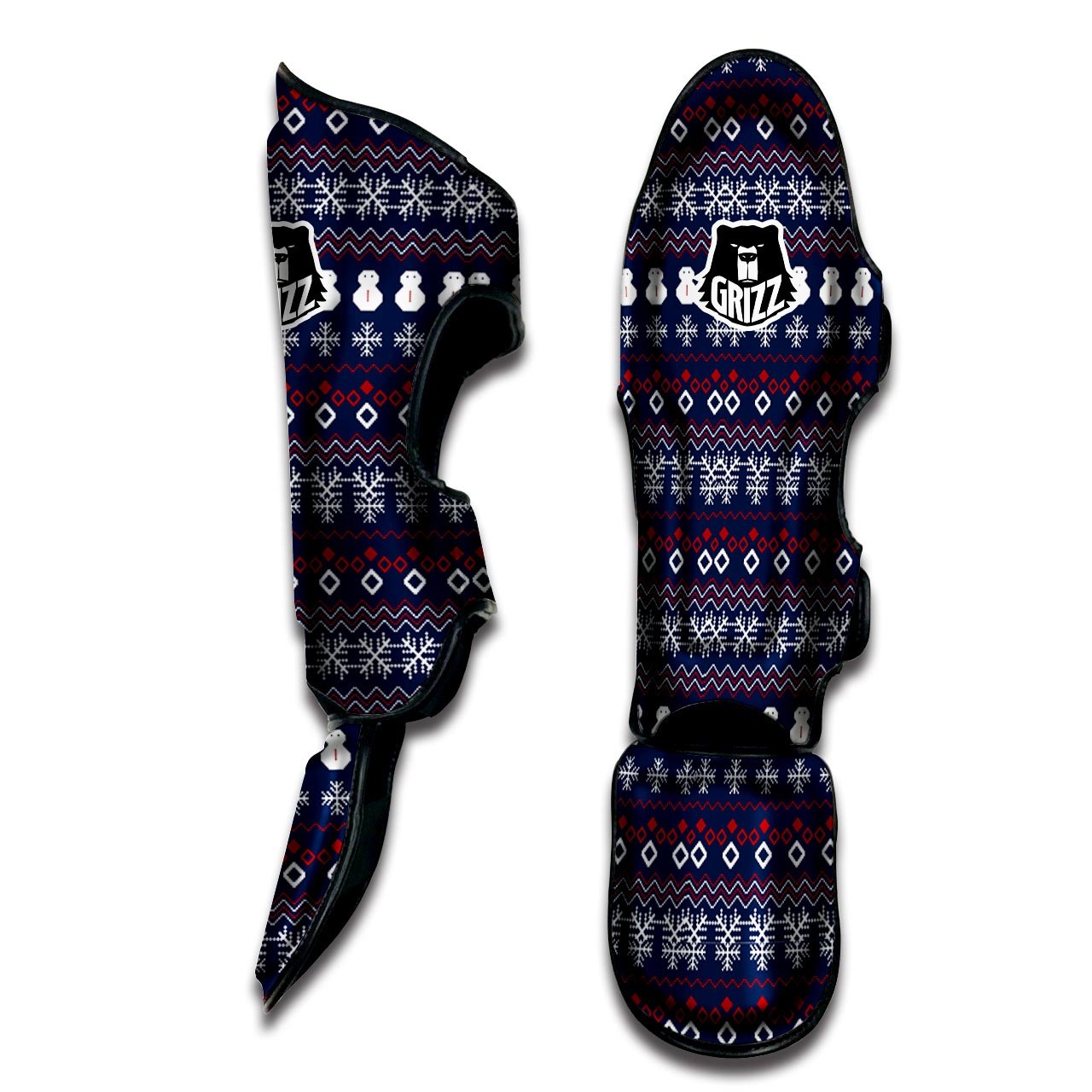 Christmas Scandinavian Print Pattern Muay Thai Shin Guards-grizzshop