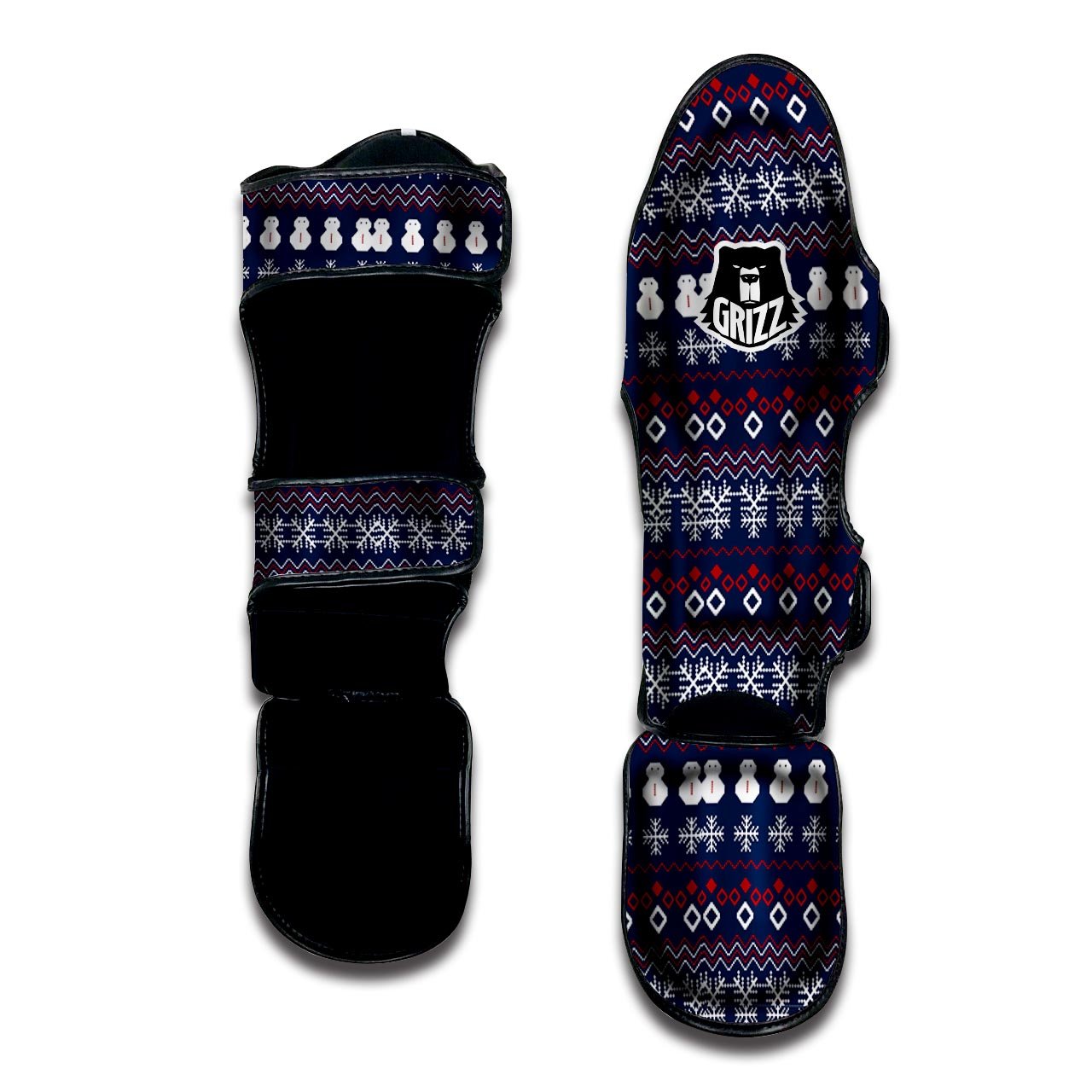 Christmas Scandinavian Print Pattern Muay Thai Shin Guards-grizzshop