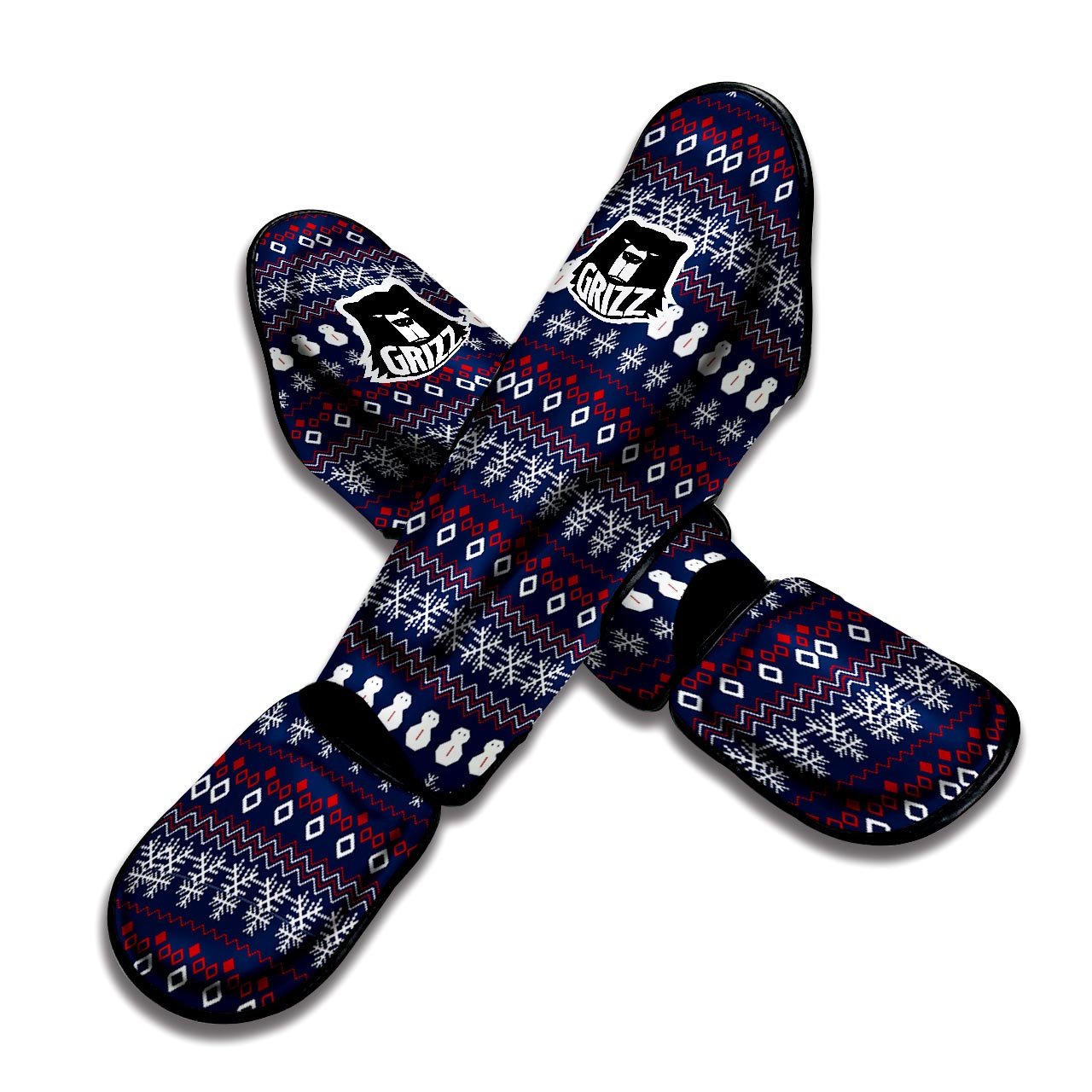 Christmas Scandinavian Print Pattern Muay Thai Shin Guards-grizzshop