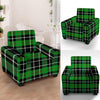 Christmas Tartan Green Plaid Scottish Armchair Cover-grizzshop