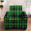 Christmas Tartan Green Plaid Scottish Armchair Cover-grizzshop