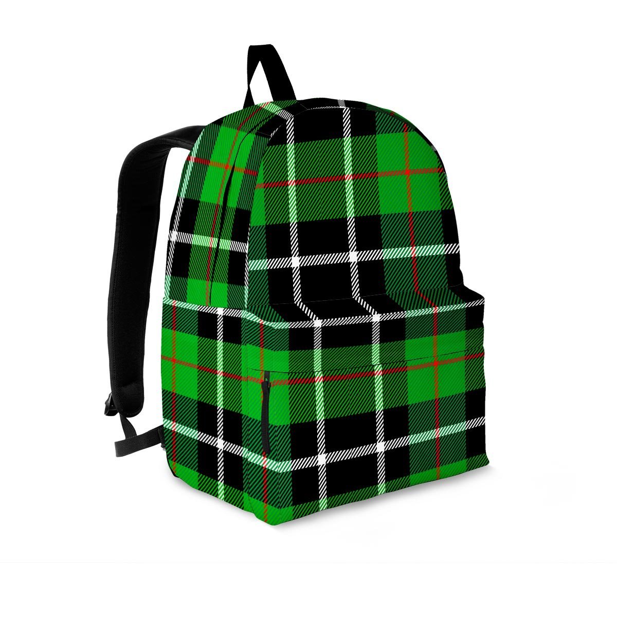 Christmas Tartan Green Plaid Scottish Backpack-grizzshop