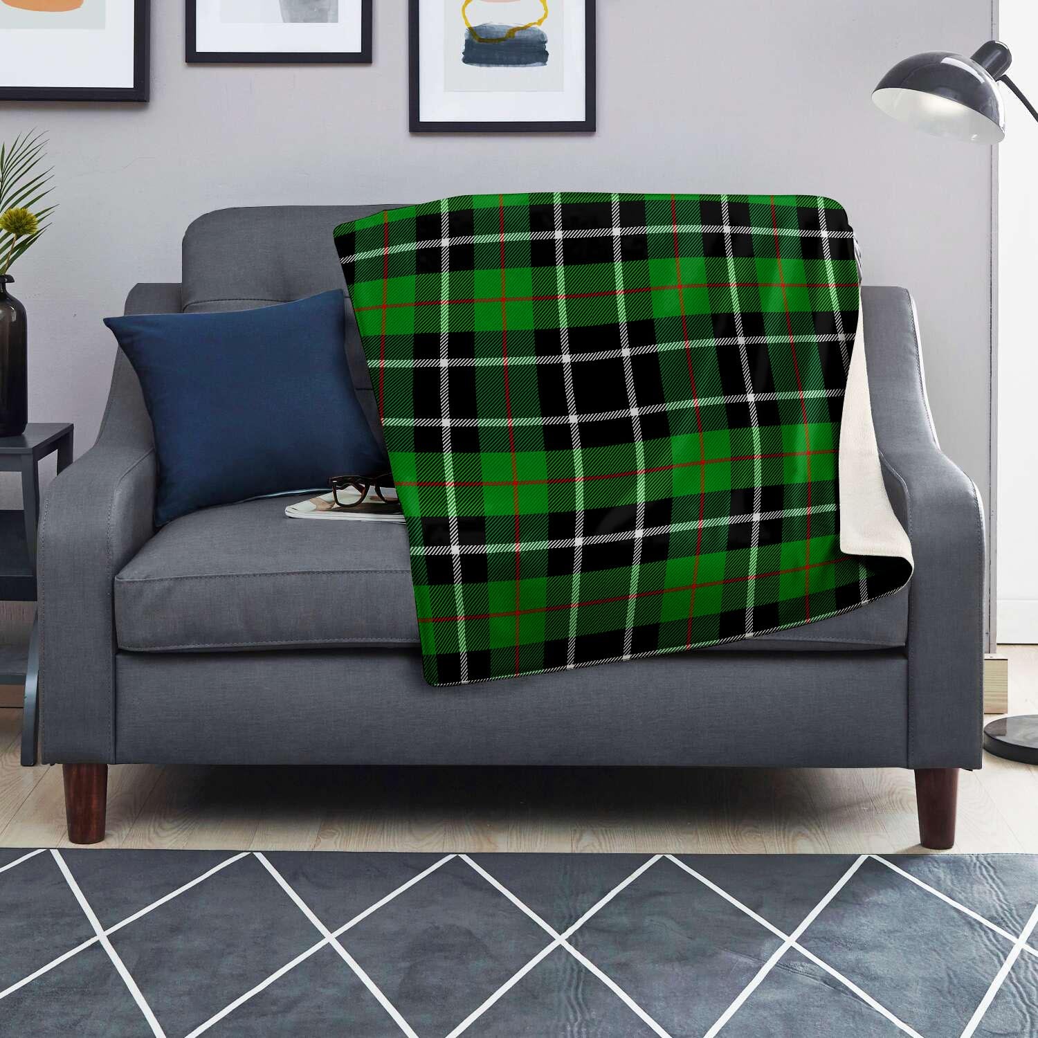 Christmas Tartan Green Plaid Scottish Blanket-grizzshop