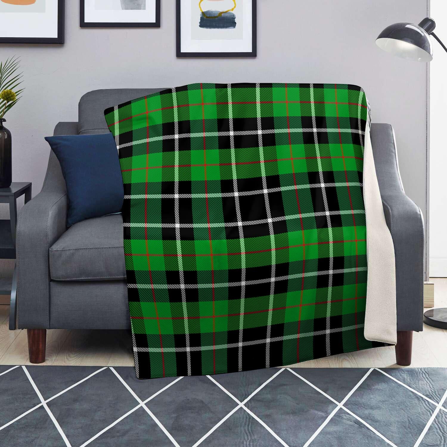 Christmas Tartan Green Plaid Scottish Blanket-grizzshop