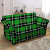 Christmas Tartan Green Plaid Scottish Loveseat Cover-grizzshop