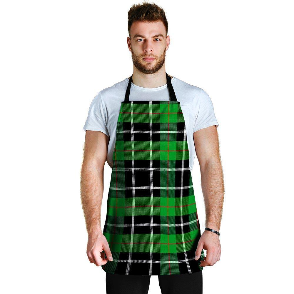 Christmas Tartan Green Plaid Scottish Men's Apron-grizzshop