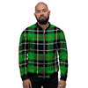 Christmas Tartan Green Plaid Scottish Men's Bomber Jacket-grizzshop