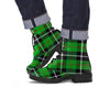 Christmas Tartan Green Plaid Scottish Men's Boots-grizzshop