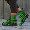 Christmas Tartan Green Plaid Scottish Men's Boots-grizzshop