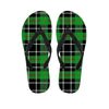 Christmas Tartan Green Plaid Scottish Men's Flip Flops-grizzshop