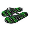 Christmas Tartan Green Plaid Scottish Men's Flip Flops-grizzshop