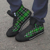 Christmas Tartan Green Plaid Scottish Men's High Top Shoes-grizzshop