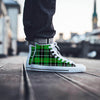 Christmas Tartan Green Plaid Scottish Men's High Top Shoes-grizzshop