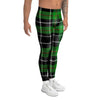 Christmas Tartan Green Plaid Scottish Men's Leggings-grizzshop