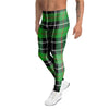 Christmas Tartan Green Plaid Scottish Men's Leggings-grizzshop