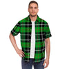 Christmas Tartan Green Plaid Scottish Men's Short Sleeve Shirt-grizzshop