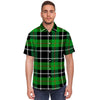 Christmas Tartan Green Plaid Scottish Men's Short Sleeve Shirt-grizzshop