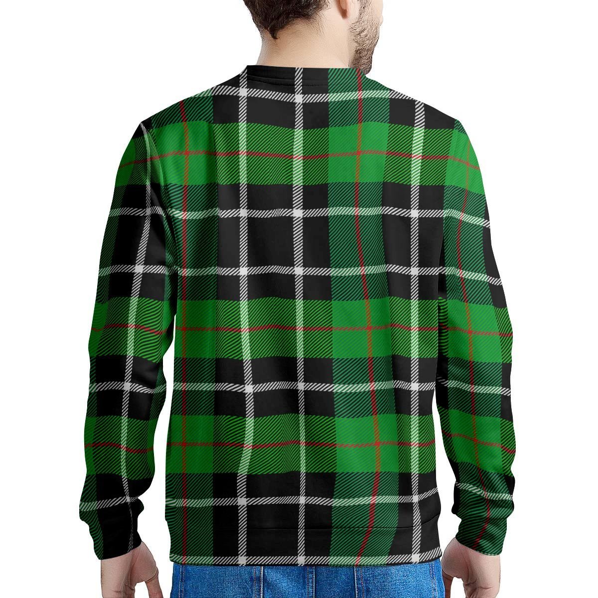 Christmas Tartan Green Plaid Scottish Men's Sweatshirt-grizzshop