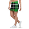 Christmas Tartan Green Plaid Scottish Mini Skirt-grizzshop