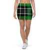 Christmas Tartan Green Plaid Scottish Mini Skirt-grizzshop