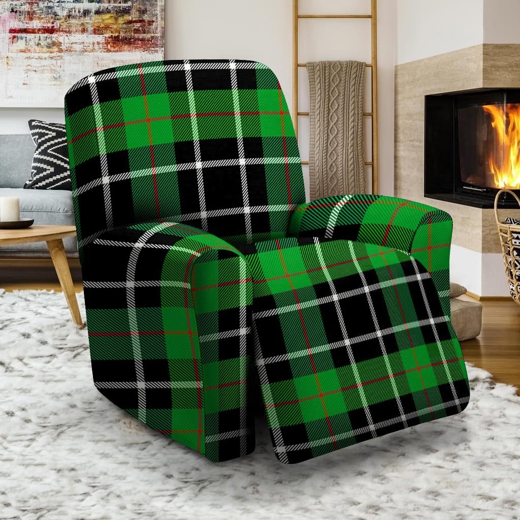 Christmas Tartan Green Plaid Scottish Recliner Cover-grizzshop