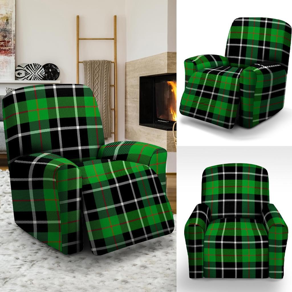 Christmas Tartan Green Plaid Scottish Recliner Cover-grizzshop