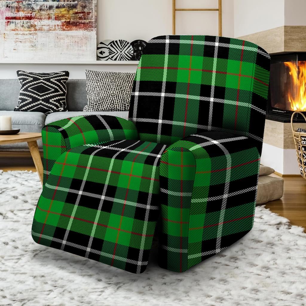 Christmas Tartan Green Plaid Scottish Recliner Cover-grizzshop