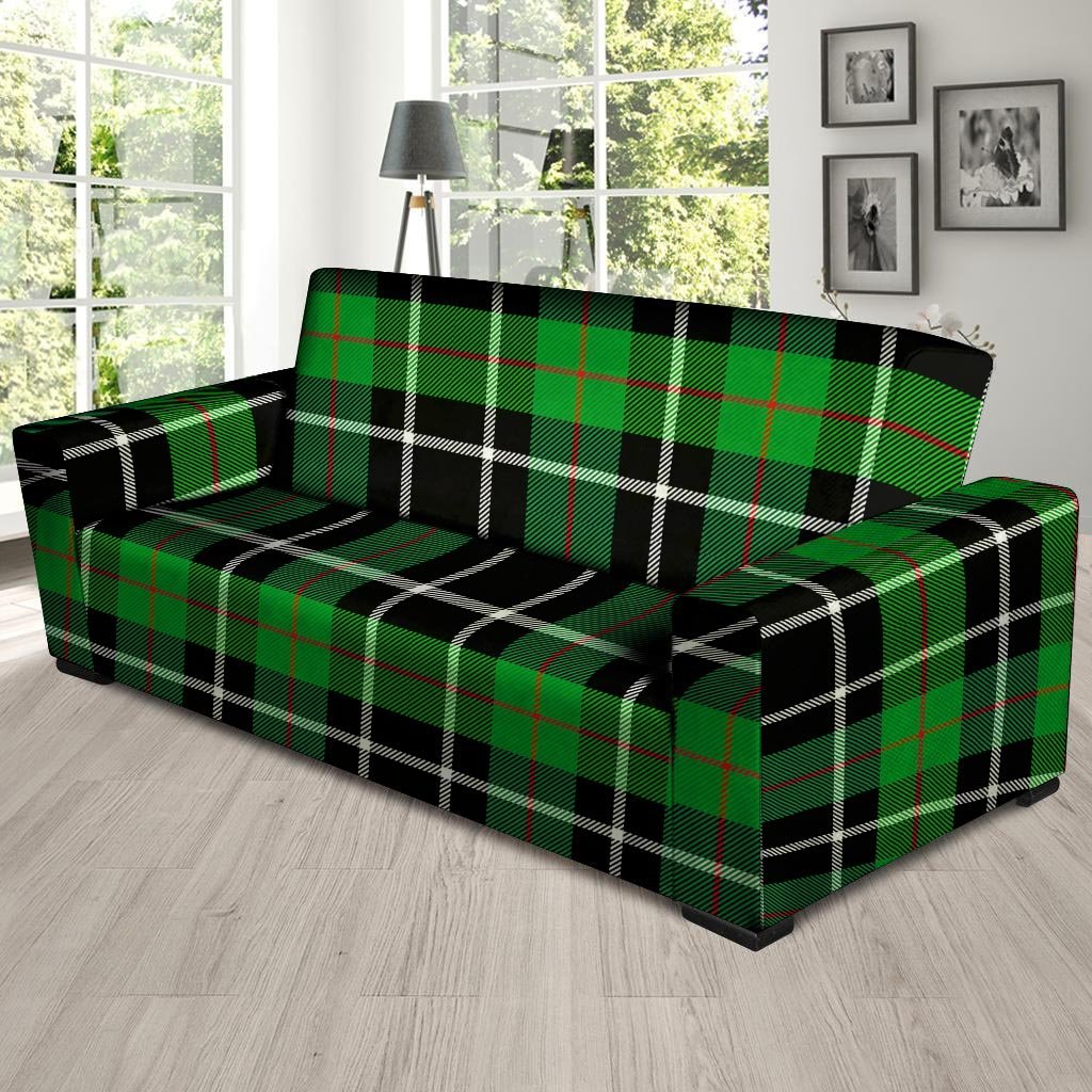 Christmas Tartan Green Plaid Scottish Sofa Cover-grizzshop