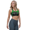 Christmas Tartan Green Plaid Scottish Sports Bra-grizzshop