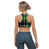 Christmas Tartan Green Plaid Scottish Sports Bra-grizzshop