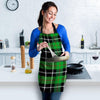 Christmas Tartan Green Plaid Scottish Women's Apron-grizzshop