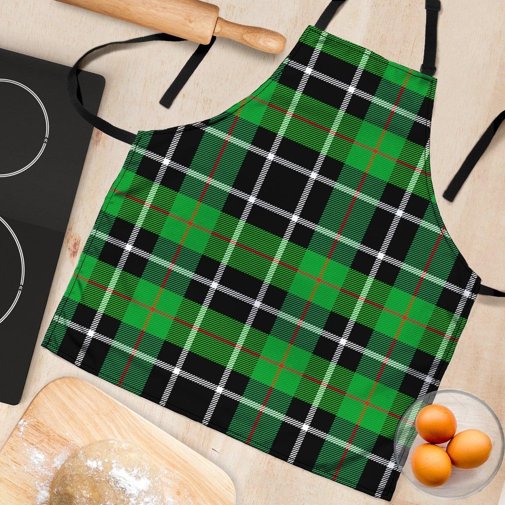 Christmas Tartan Green Plaid Scottish Women's Apron-grizzshop