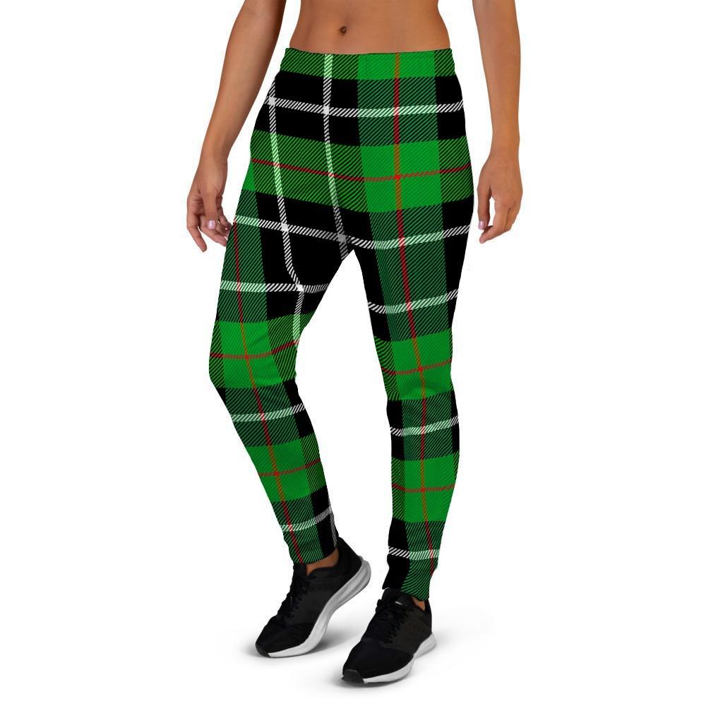 Christmas Tartan Green Plaid Scottish Women's Joggers-grizzshop