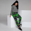 Christmas Tartan Green Plaid Scottish Women's Joggers-grizzshop