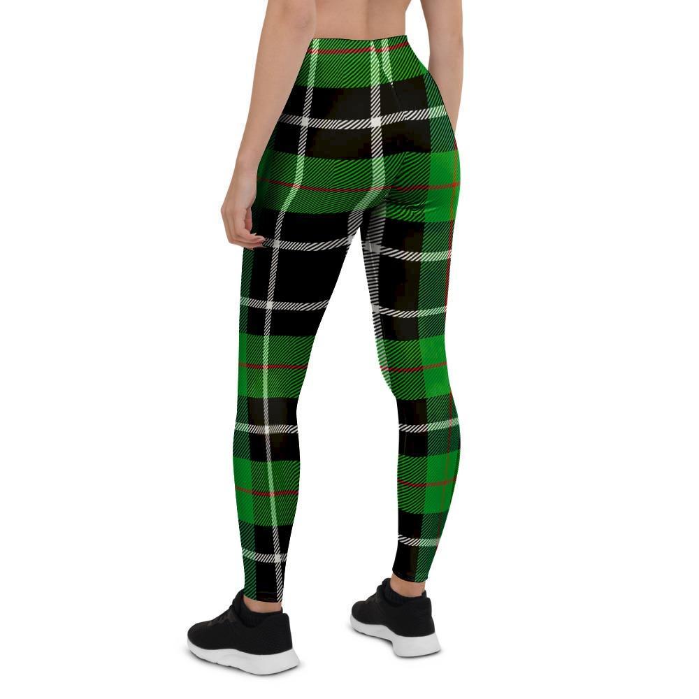 Christmas Tartan Green Plaid Scottish Women's Leggings-grizzshop