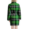 Christmas Tartan Green Plaid Scottish Women's Robe-grizzshop