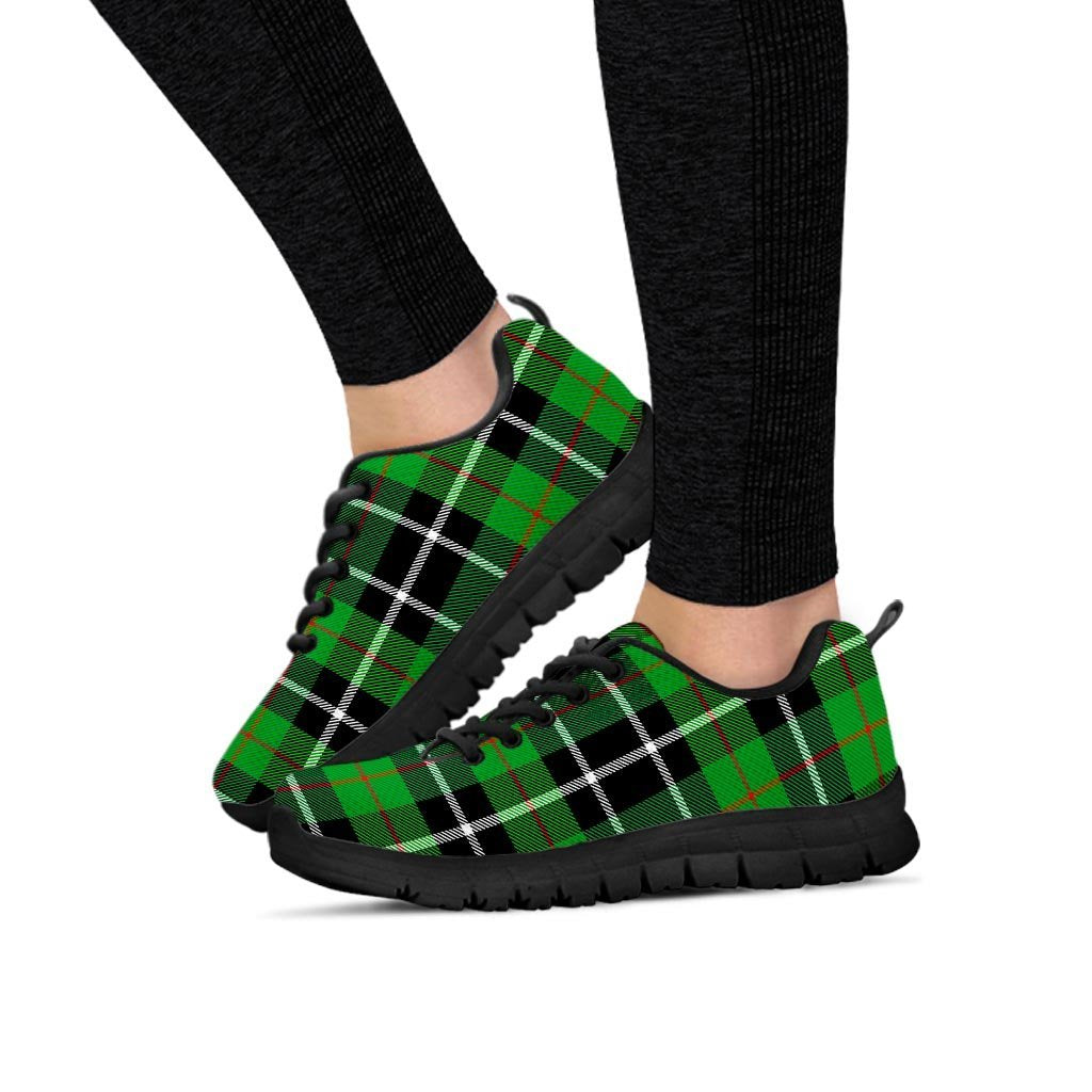 Christmas Tartan Green Plaid Scottish Women's Sneakers-grizzshop