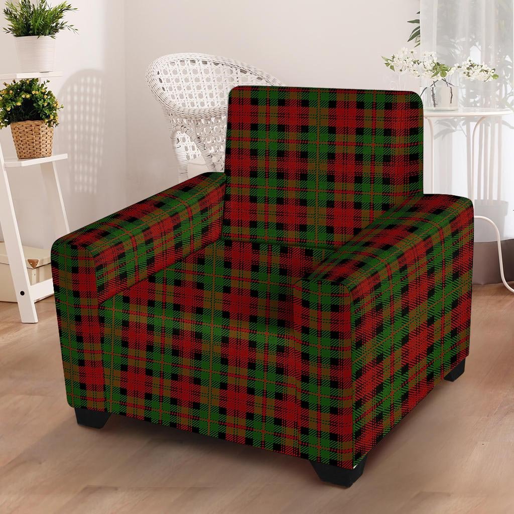 Christmas Tartan Red Plaid Armchair Cover-grizzshop