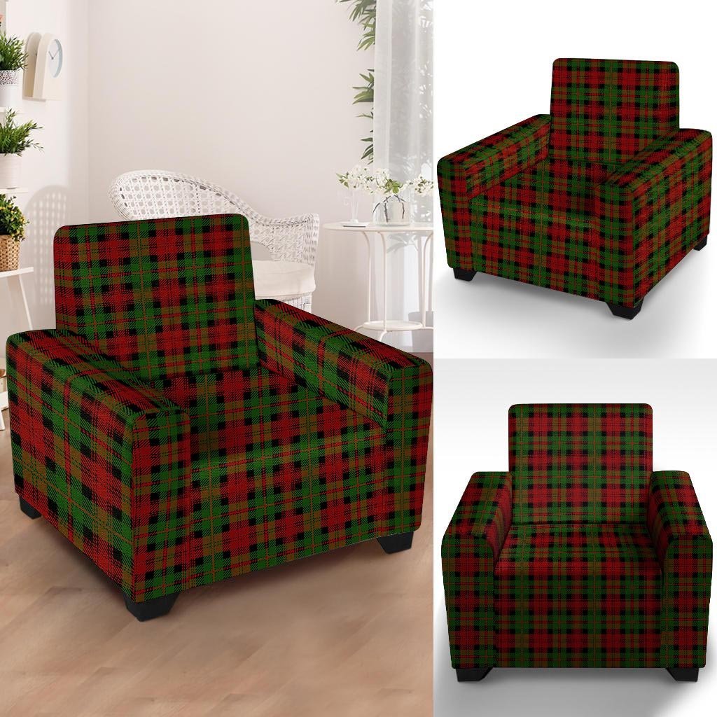 Christmas Tartan Red Plaid Armchair Cover-grizzshop