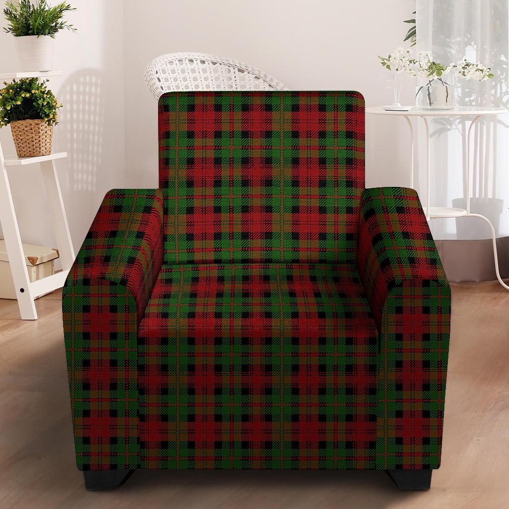 Christmas Tartan Red Plaid Armchair Cover-grizzshop